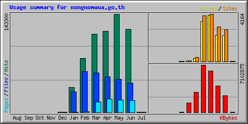 Usage summary for nongnomwua.go.th